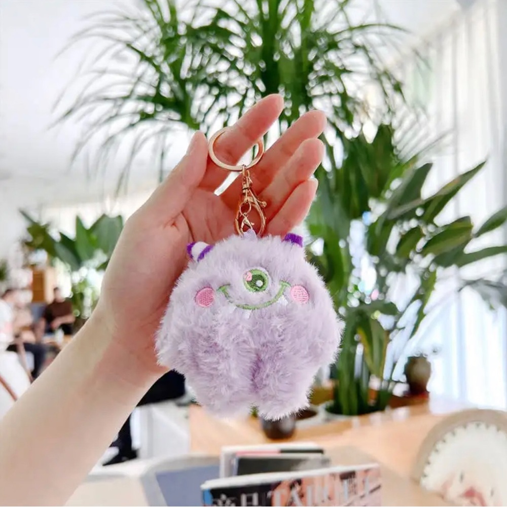 Cute Lavender one eye monster keychain